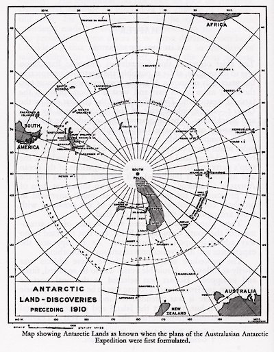 Antarctic Discoveries preceding the year 1910