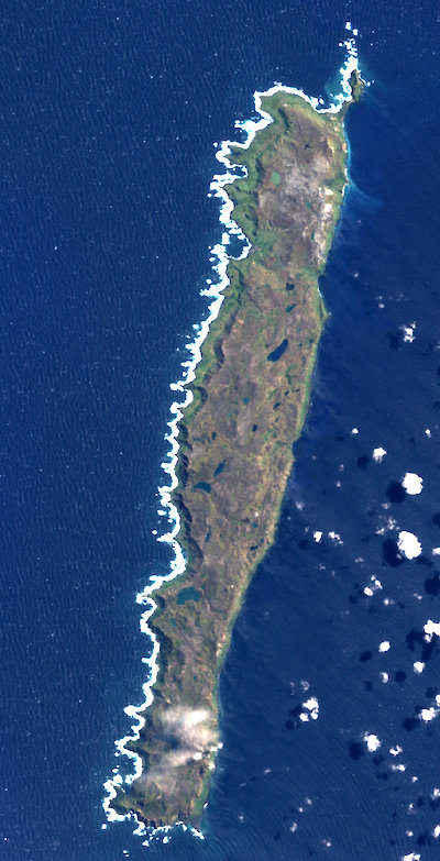 Satellite image of Macquarie Island
