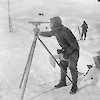 Taking observations with theodolite