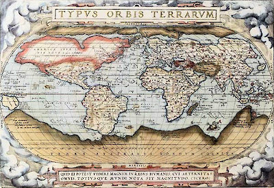 Ortelius world map of 1570