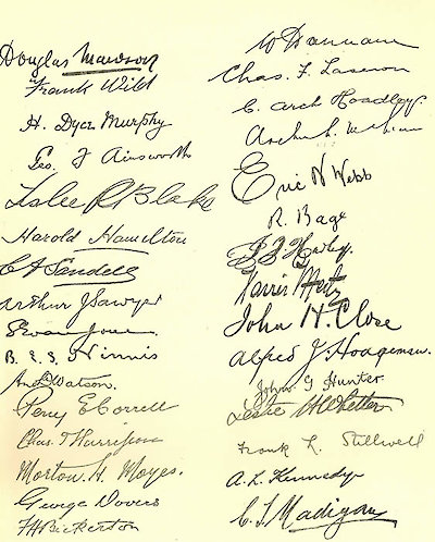 Signatures of members of the AAE