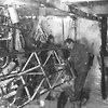 Bickerton repairs the air-tractor in the hangar