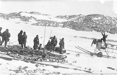 Preparations for sledging at Cape Denison
