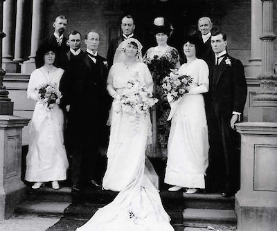 Douglas Mawson and Francesca (Paquita) Delprat on their wedding day, 31 March 1914